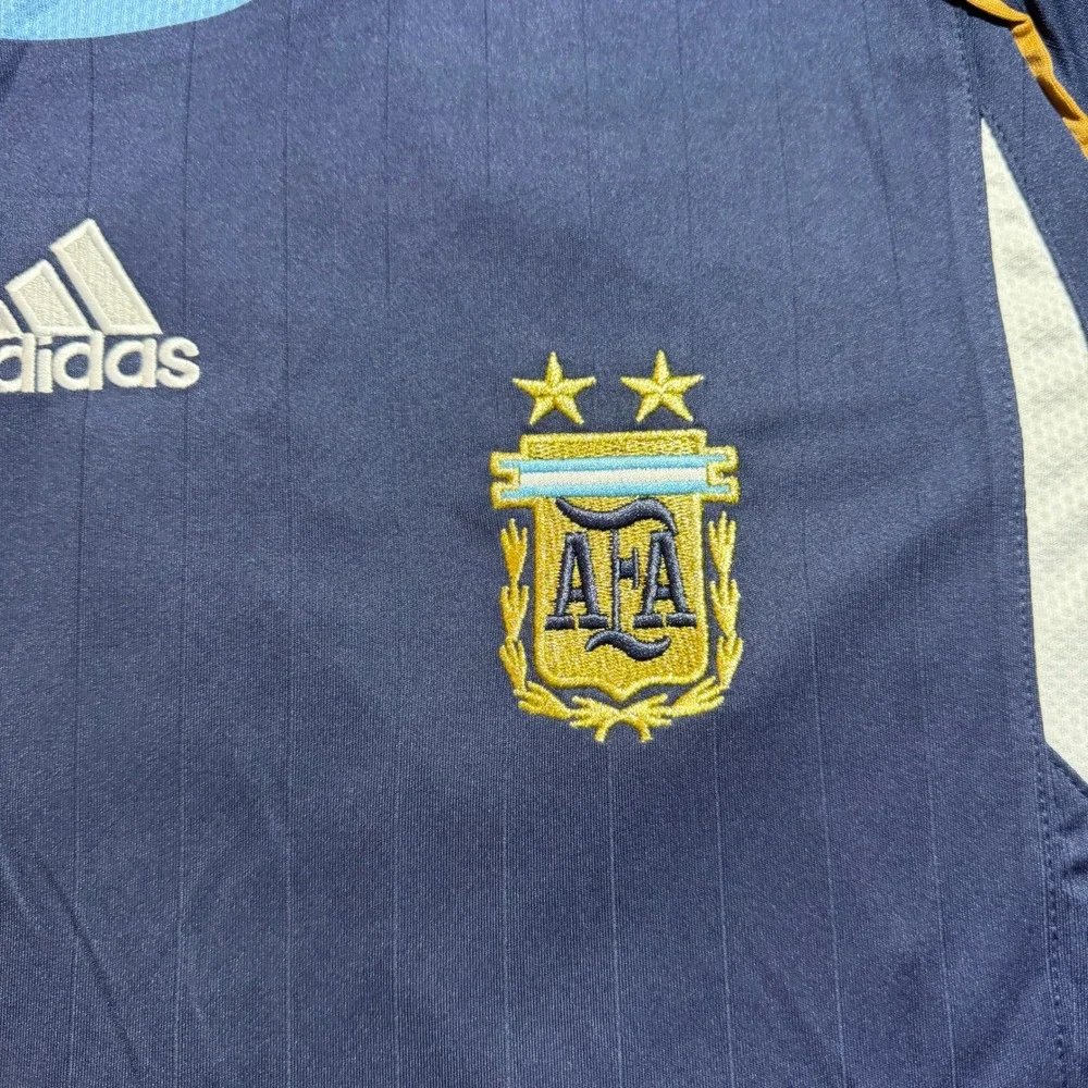 Adidas Argentina Messi 19 Away Jersey 2006 World Cup Navy Blue Mens Large